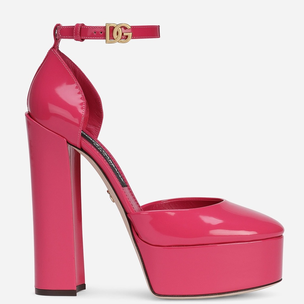 Dolce and Gabbana Polished calfskin platform Pumps